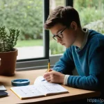 조경 이론 공부에서 효과적인 암기법 - **Prompt 1: Active Recall and Spaced Repetition Study Session**
    A young adult student (late teen...