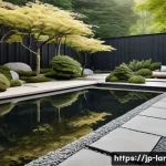 조경 프로젝트 제안서 작성법 - A modern Japanese garden design showcasing a seamless blend of traditional and contemporary elements...